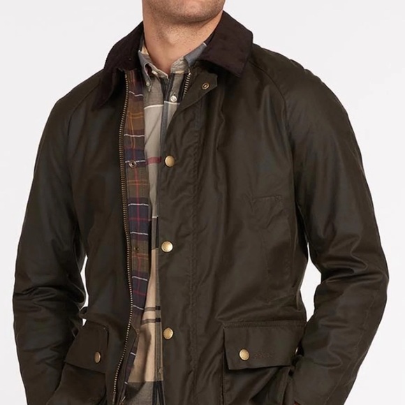 Barbour olive green Ashby Wax Jacket - size XS - Picture 6 of 13